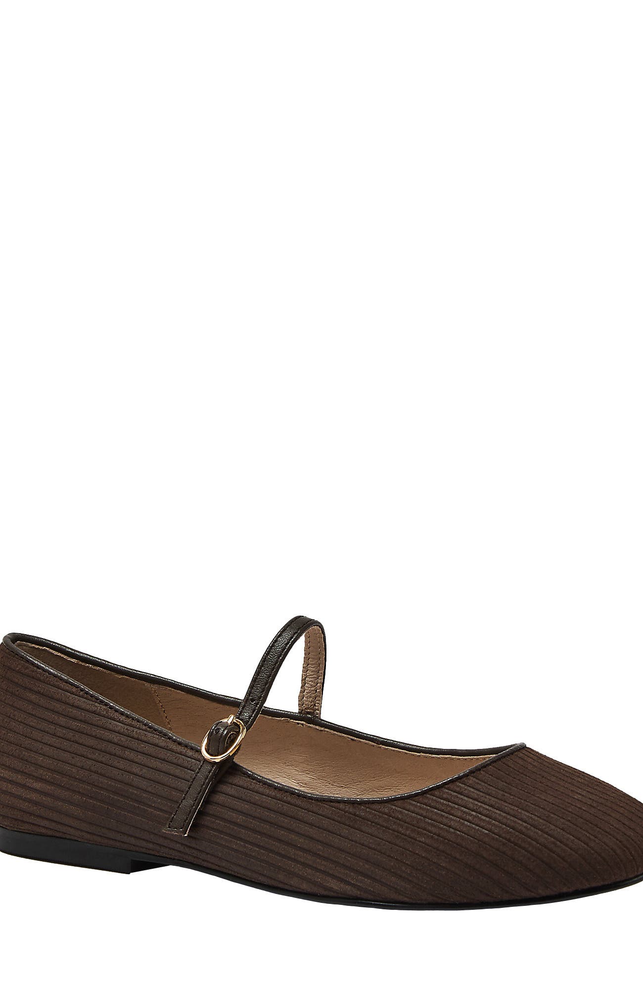 Lands
 End Classic Corduroy Mary Jane Flats, Main, color, Deep Chocolate