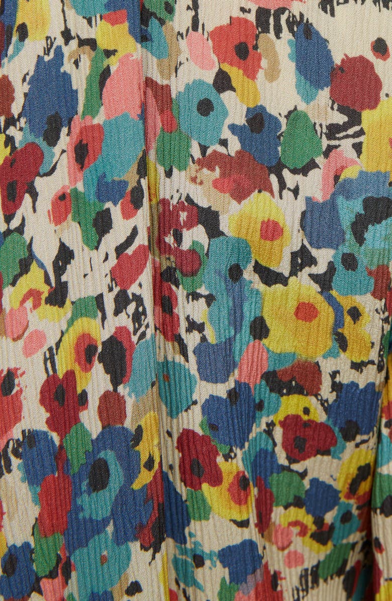 Balenciaga Floral Print Silk Dress, Alternate, color, 