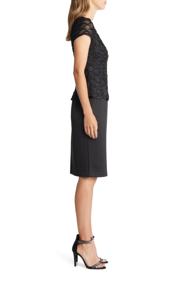 Connected Apparel Sequin Bodice Sheath Dress, Alternate, color, 