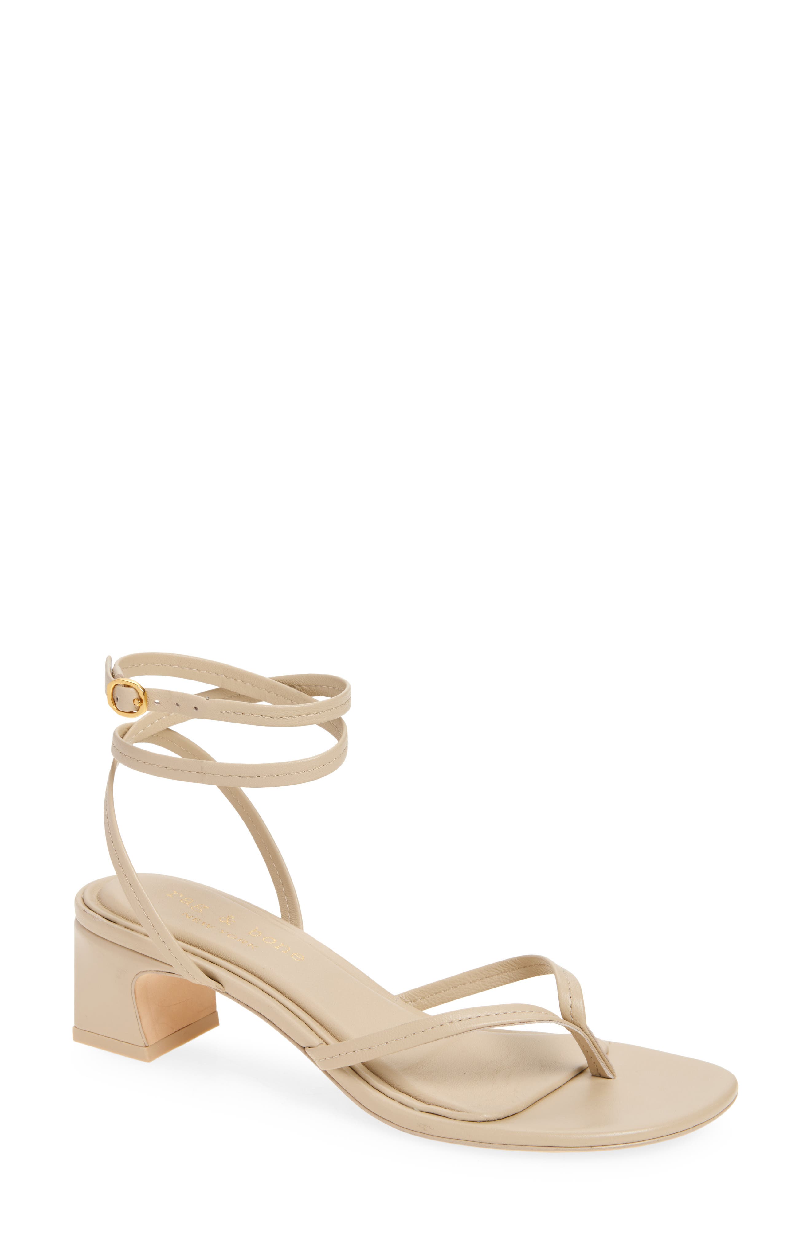 rag & bone Gemma Ankle Strap Sandal, Main, color, Macadamia