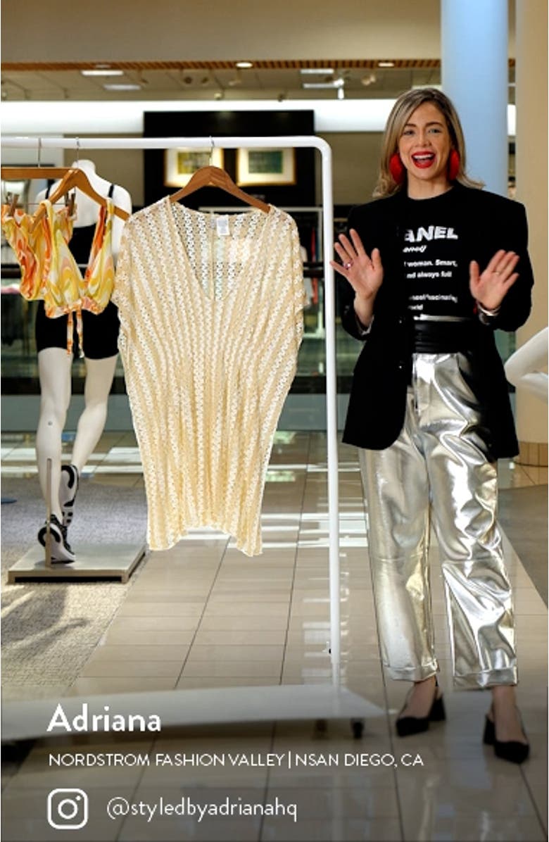 Golden Sheer Lace Cover-Up Tunic, sales video thumbnail