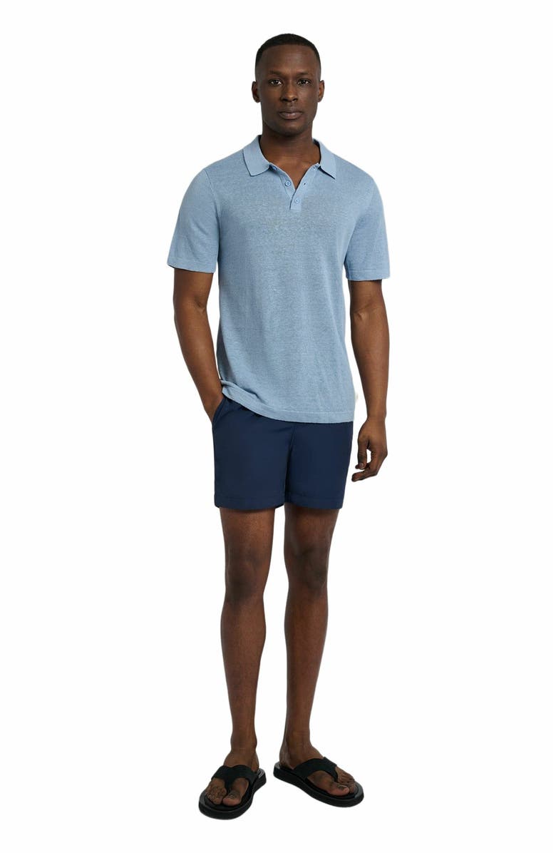 Onia Linen Sweater Polo, Main, color, Baby Blue