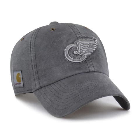Men's Carhartt x '47  Charcoal Detroit Red Wings Clean Up Adjustable Hat