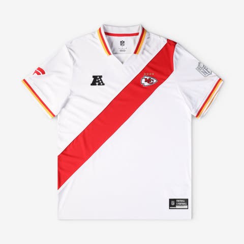 Men's Fanatics White Kansas City Chiefs Football x Football Collared Fan Top