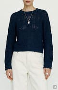 VERO MODA Susana Pointelle Cotton Blend Sweater