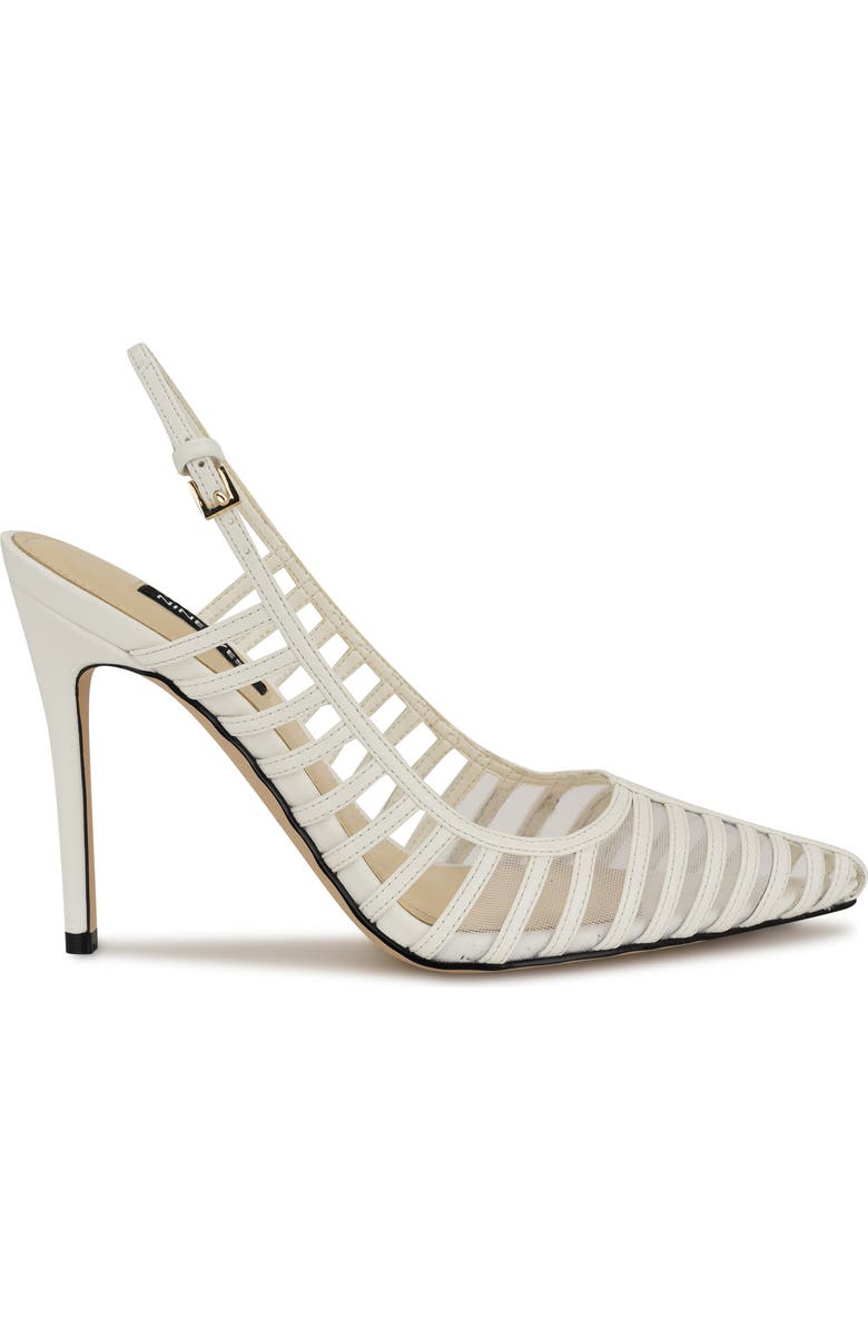 Nine West Filane Pointed Toe Pump, Alternate, color, White