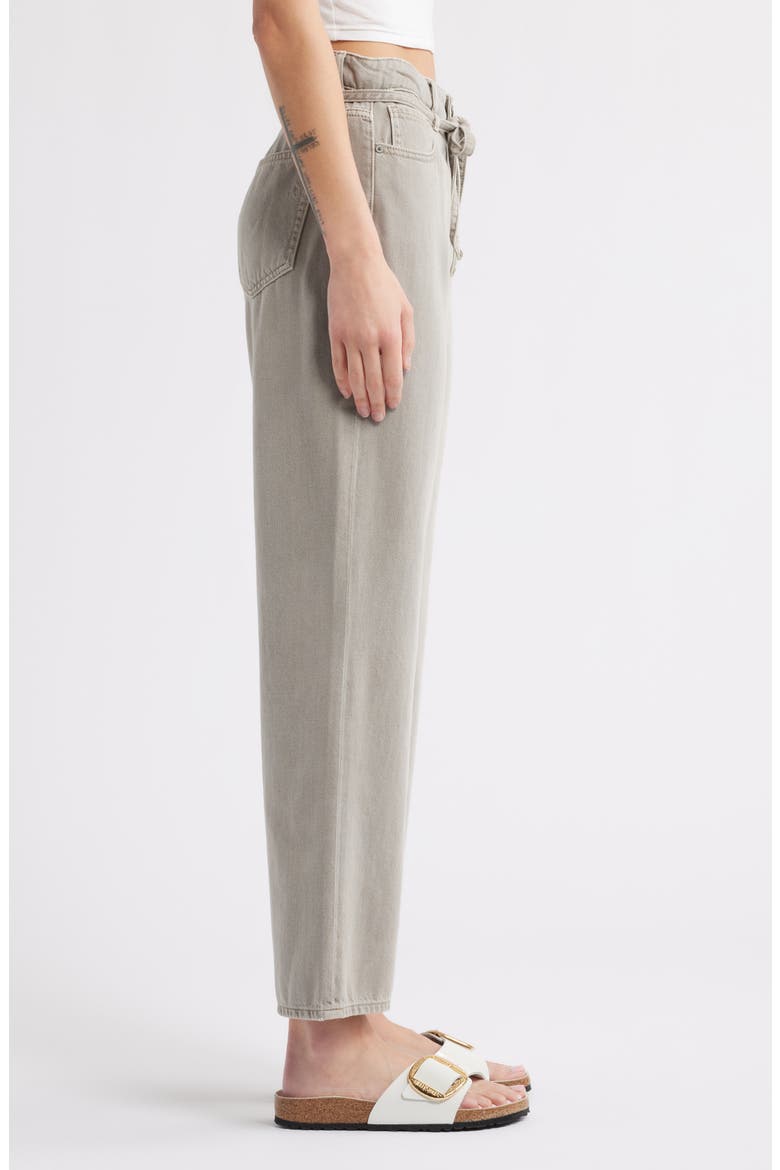 Tie Waist Wide Leg Jeans, Alternate, color, GRAVEL