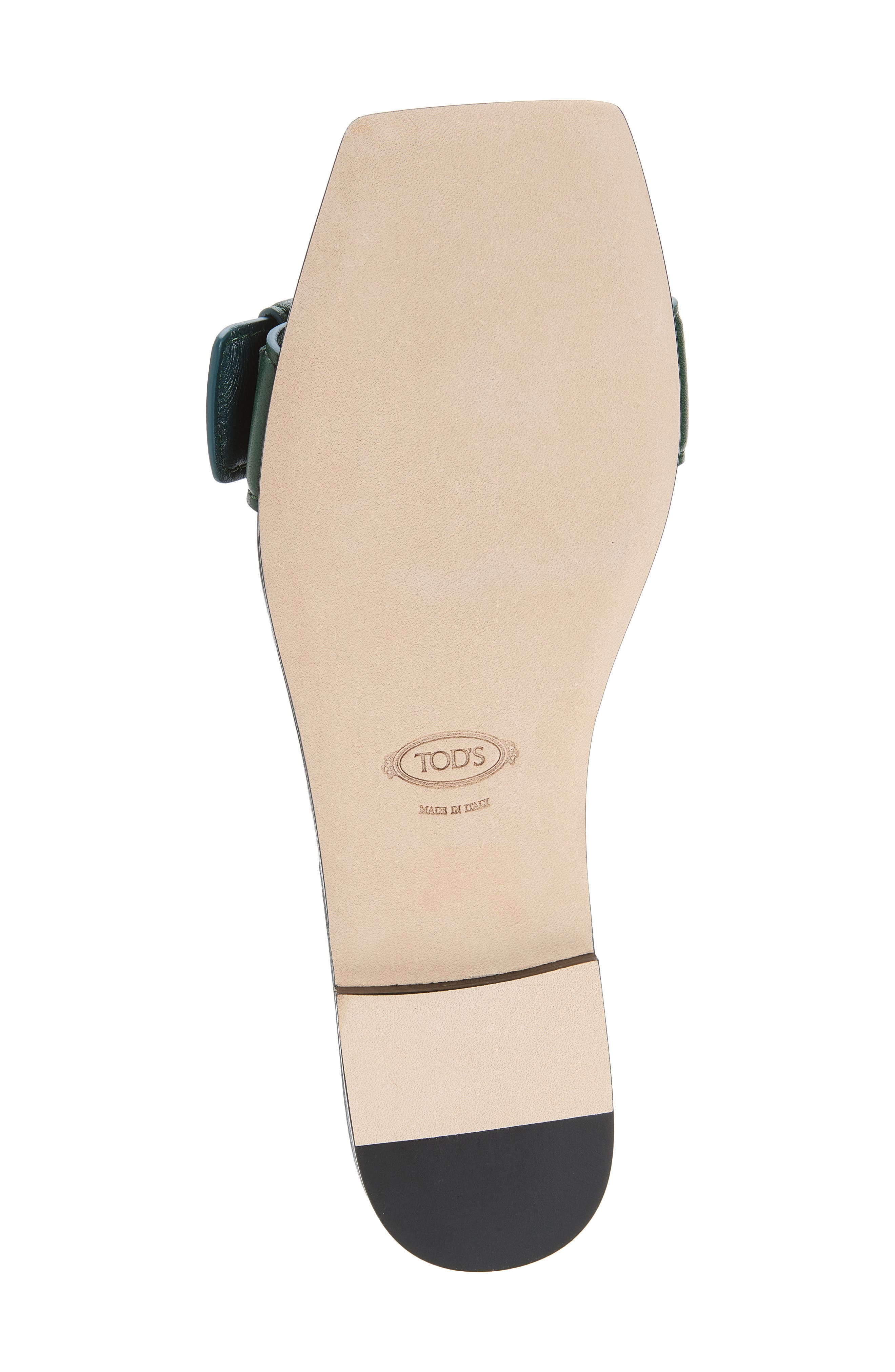 Tod's Buckle Slide Sandal, Alternate, color, Sycamore