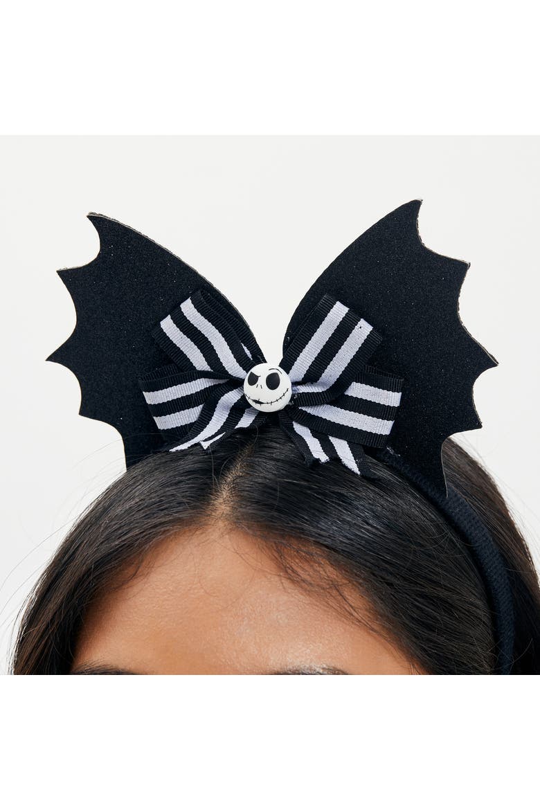 The Nightmare Before Christmas Headband for Women - Black Batwings, Alternate, color, Black