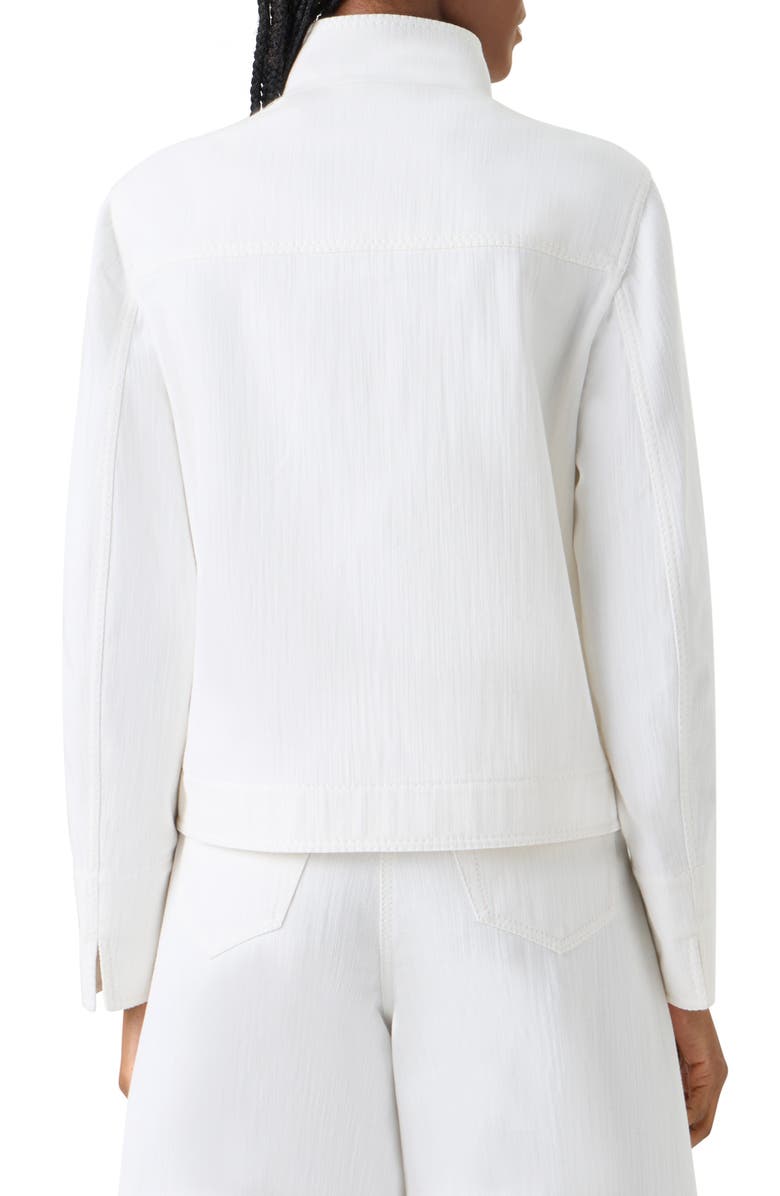 Akris punto Stretch Denim Jacket, Alternate, color, Cream