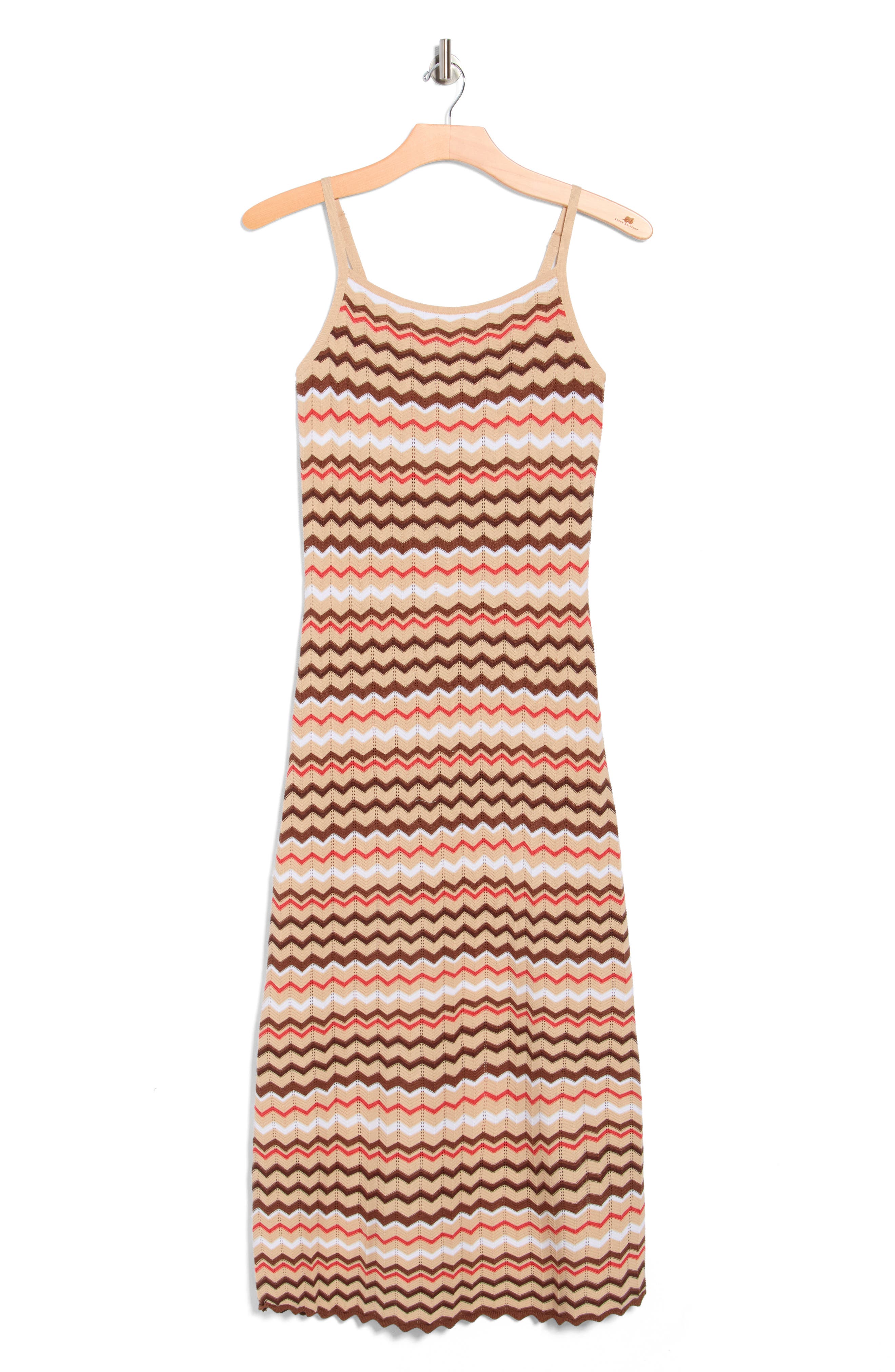 Madden Girl Zigzag Stripe Cami Sweater Dress