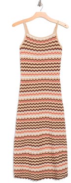 Madden Girl Zigzag Stripe Cami Sweater Dress