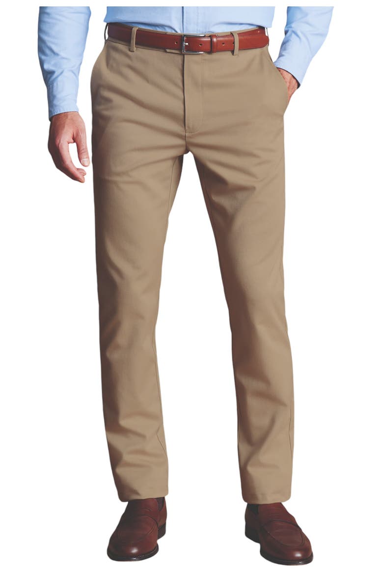 Charles Tyrwhitt Slim Fit Ultimate Non-Iron Chino, Main, color, Taupe