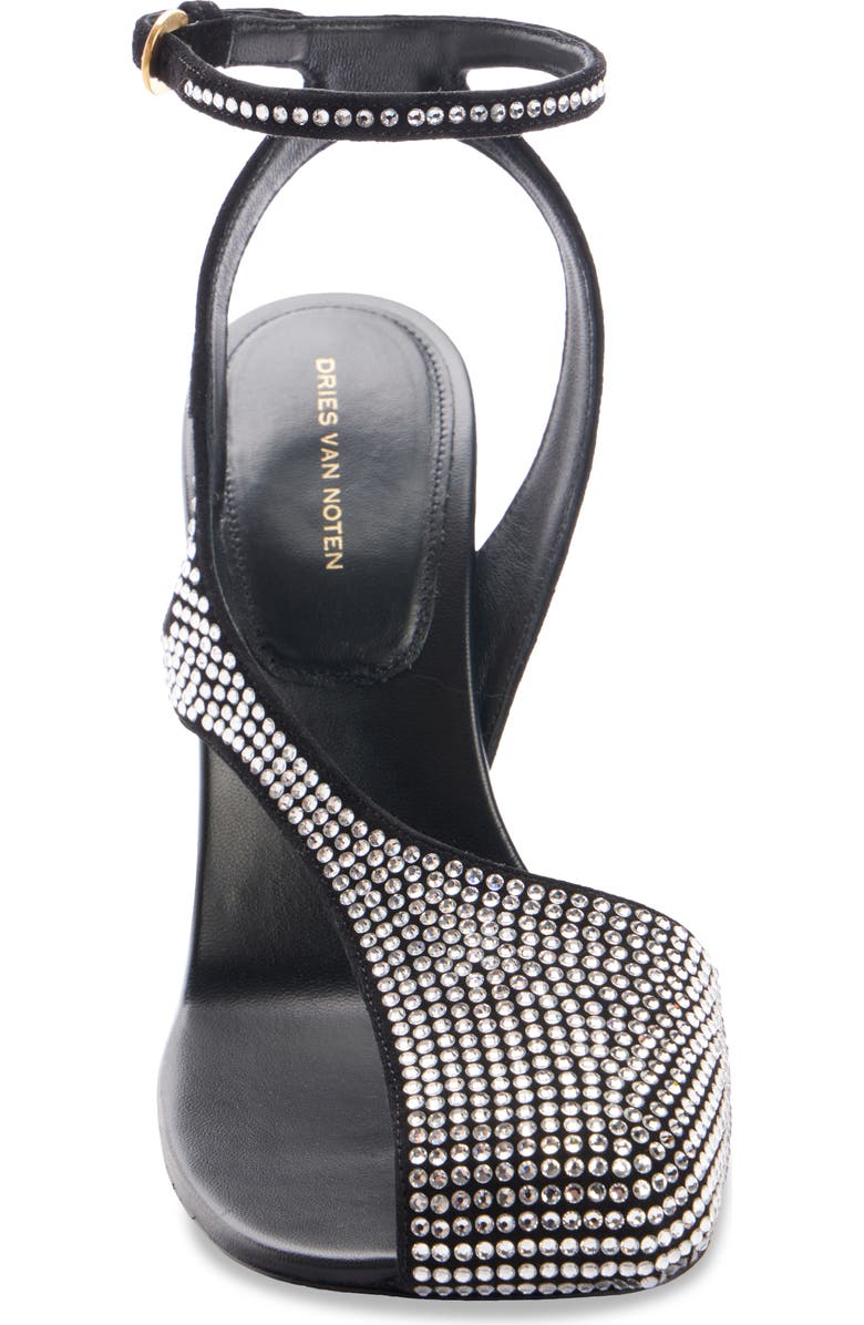 Dries Van Noten Strass Asymmetric Sandal, Alternate, color,