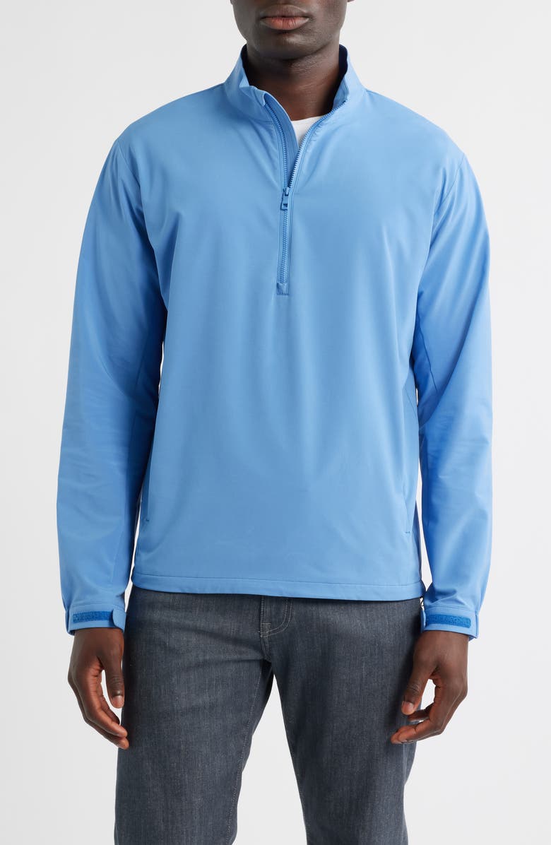 Peter Millar Dunes Water Resistant Half Zip Golf Pullover, Main, color, Evening Tide