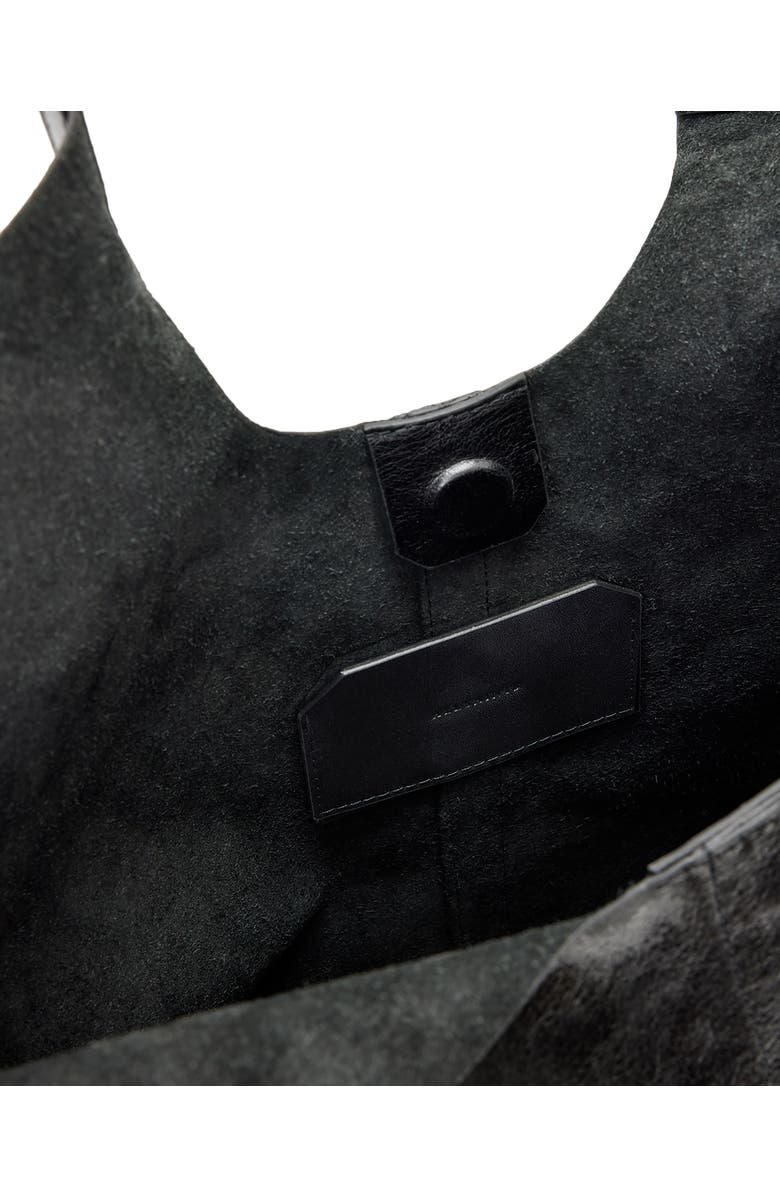 AllSaints Ara Shine Tote Bag, Alternate, color, Glazed Black