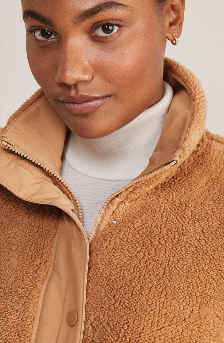 vineyard vines Plush Teddy Bomber Jacket, Alternate, color, 