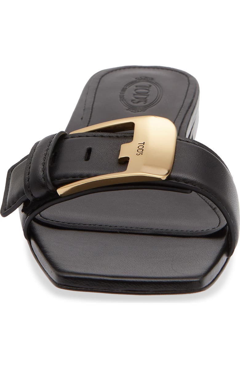 Tod's Buckle Slide Sandal, Alternate, color, Nero