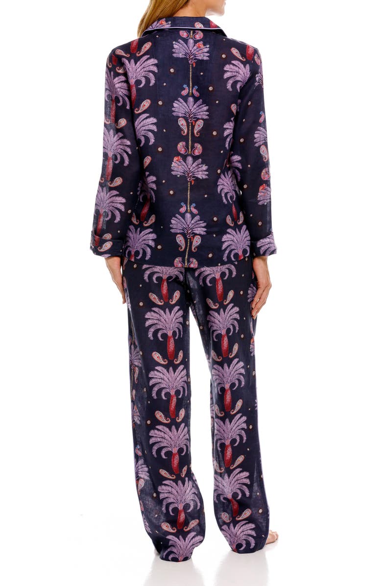 The Lazy Poet Emma Linen Pajamas, Alternate, color, Blue