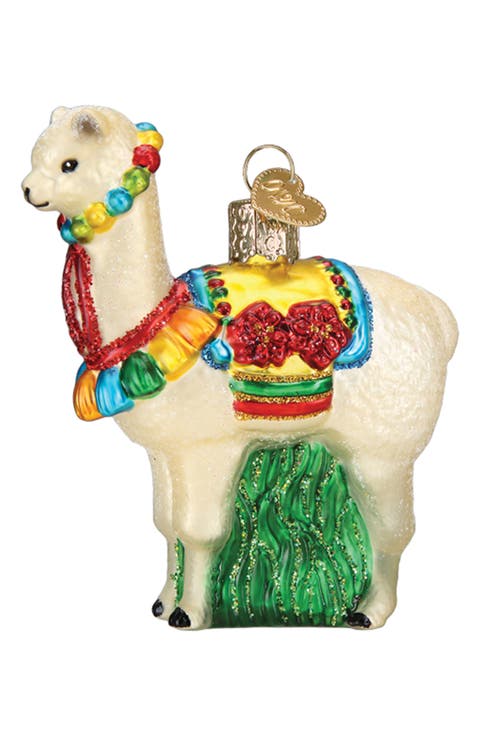 Festive Alpaca Christmas Ornament