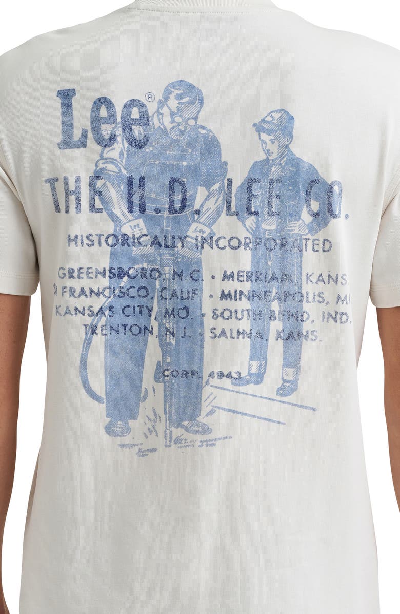 Lee Crewneck Graphic T-Shirt, Alternate, color, Ecru
