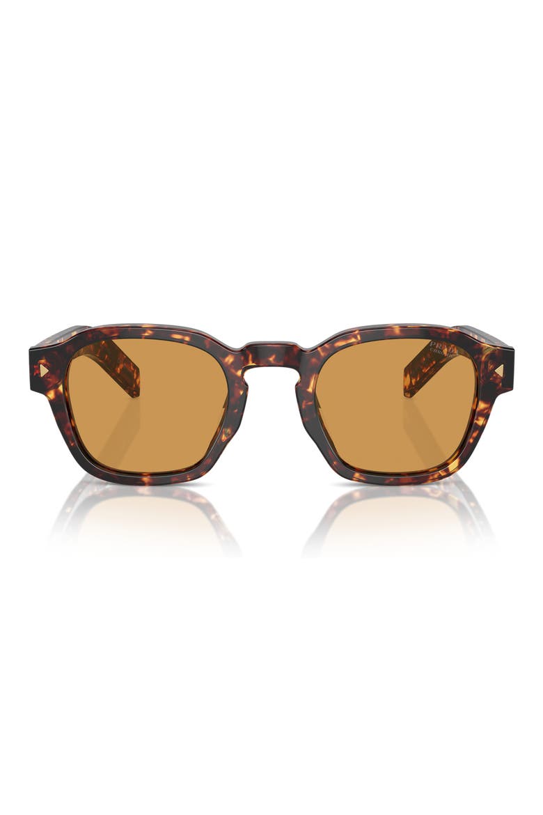 49mm Round Phantos Sunglasses, Main, color, TORTOISE