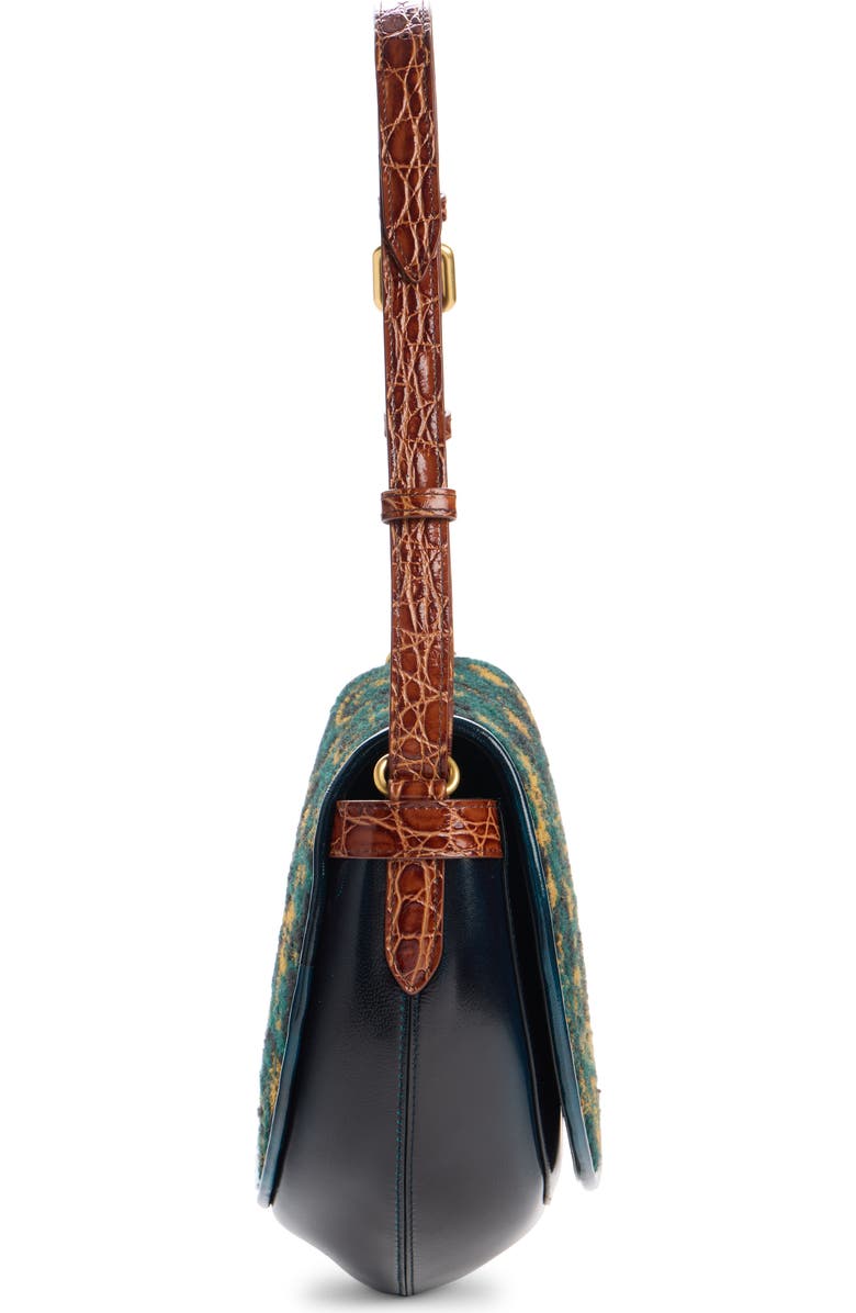 Dries Van Noten Arc Tapestry Print Mixed Media Crossbody Bag, Alternate, color, Bottle