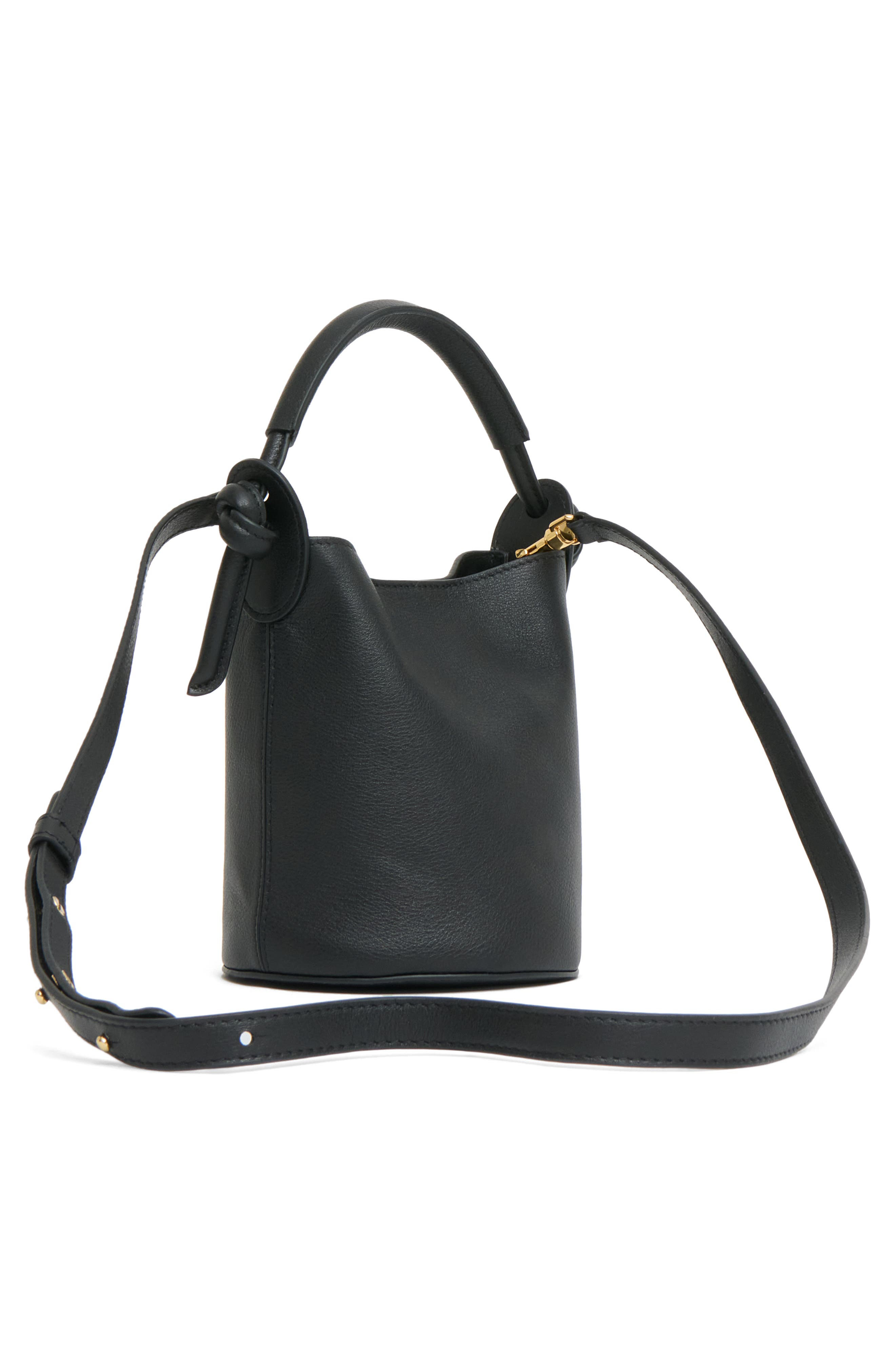 Mansur Gavriel Mini Mini Fortuna Bucket Bag, Alternate, color, Black