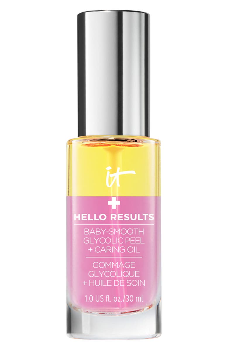 IT Cosmetics Hello Results Baby-Smooth Glycolic Acid Peel + Caring Oil, Main, color, 