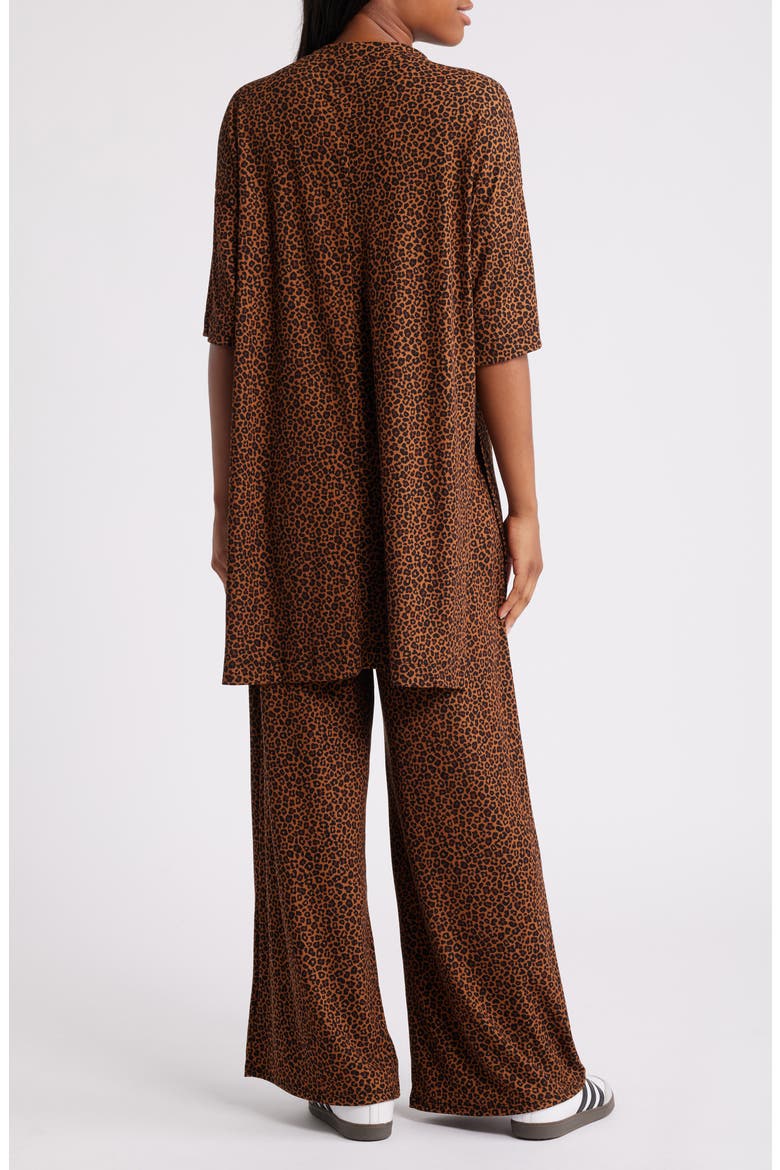 Leveled Up Leopard Top & Pants Set, Alternate, color, BROWN