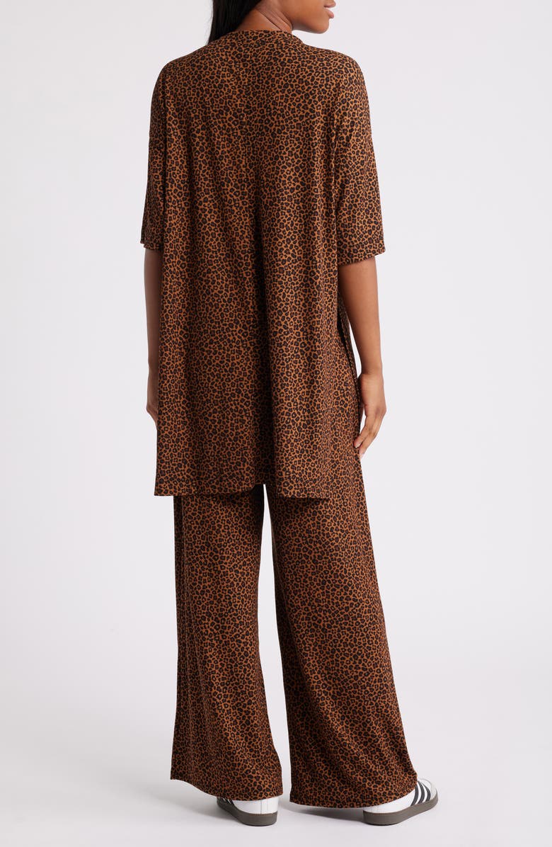 Dressed in Lala Leveled Up Leopard Top & Pants Set, Alternate, color, Brown