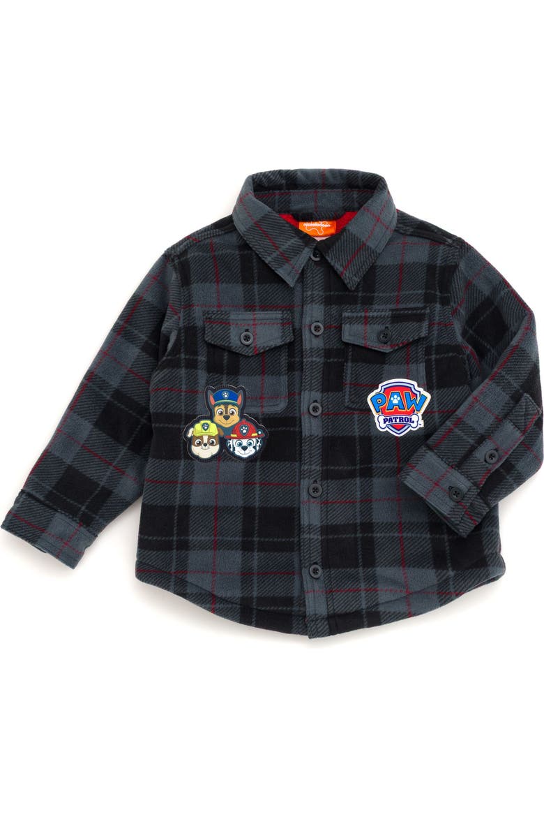 Faux Shearling Shacket, Main, color, Chase Marshall Plaid
