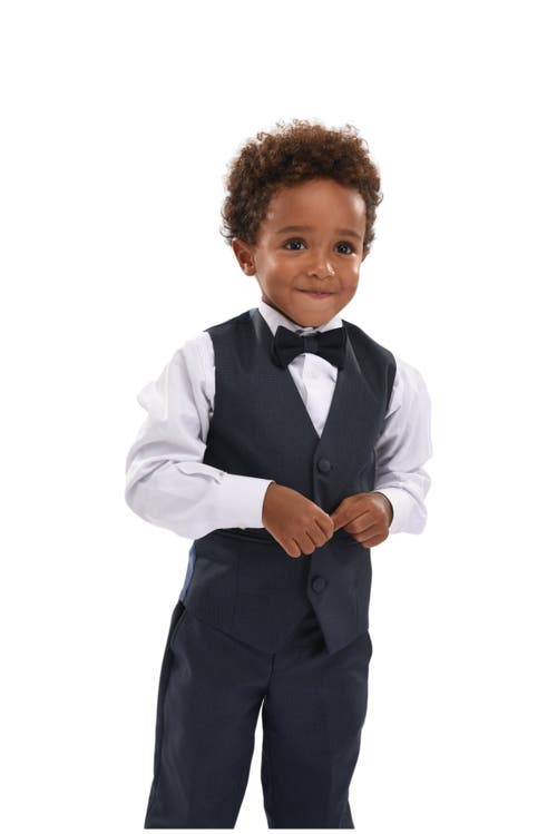 Moustache Peak Lapel Tuxedo In Steel Blue