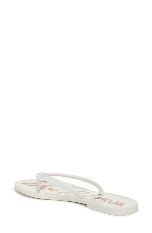 Sam Edelman Dean Jelly Flip Flop White Jelly In Bright White