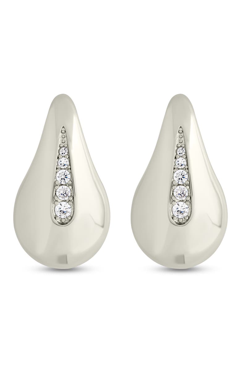 Sterling Forever Callie Cubic Zirconia Teardrop Earrings, Alternate, color,