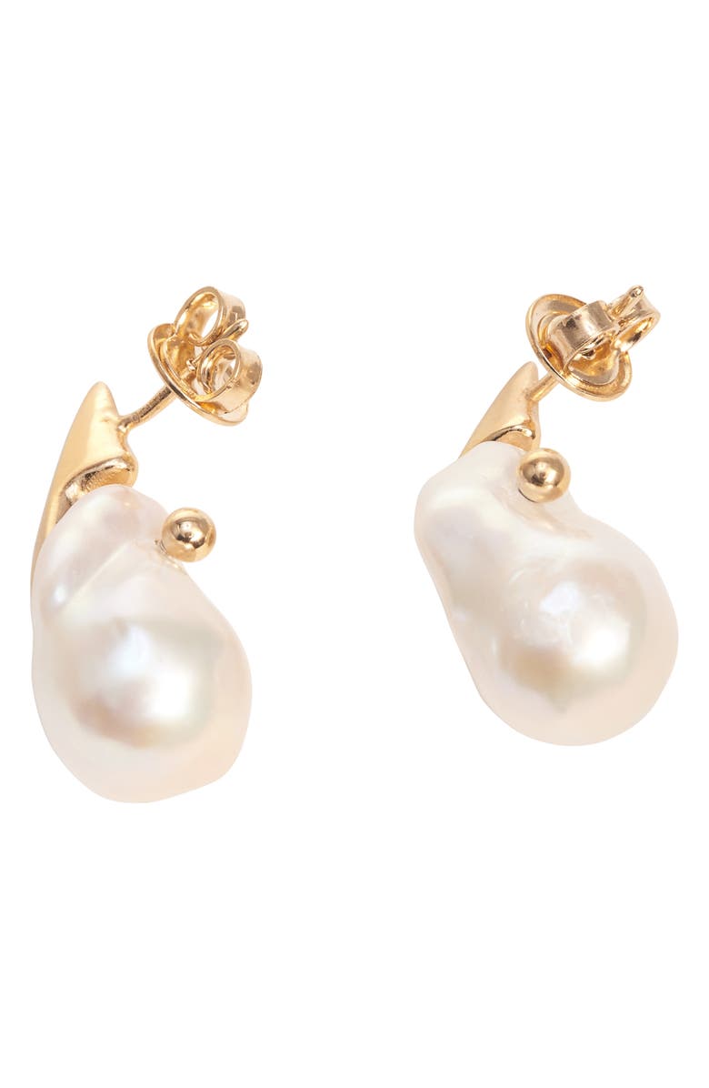 Bottega Veneta Baroque Pearl Drop Earrings, Alternate, color, 