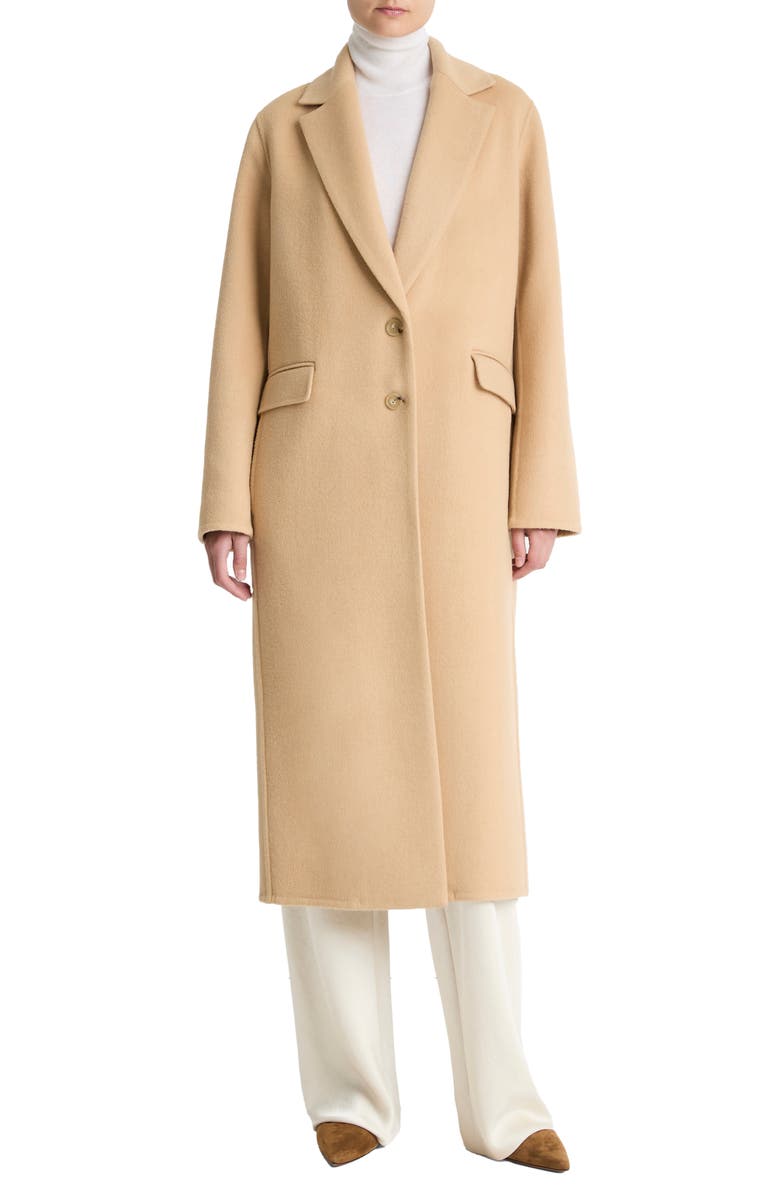 Vince Classic Wool Blend Coat, Main, color, Camel