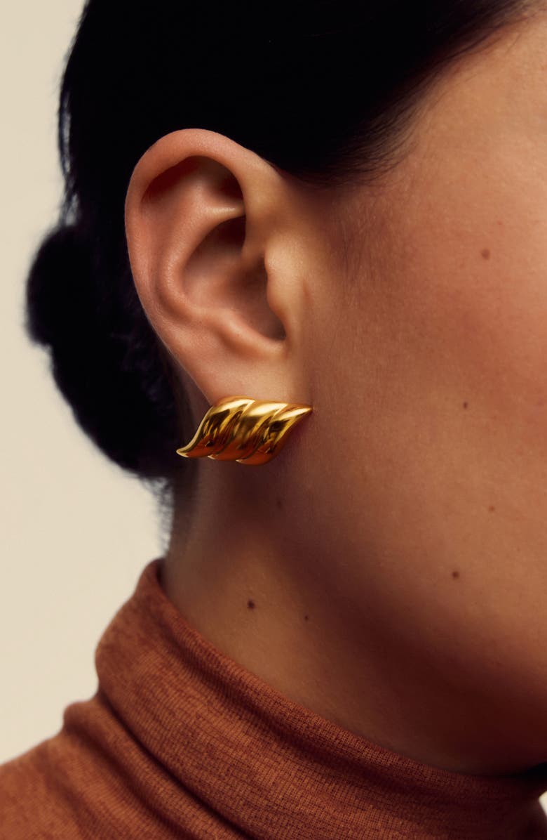 Missoma Savi Signature Oversize Stud Earrings, Alternate, color, Gold