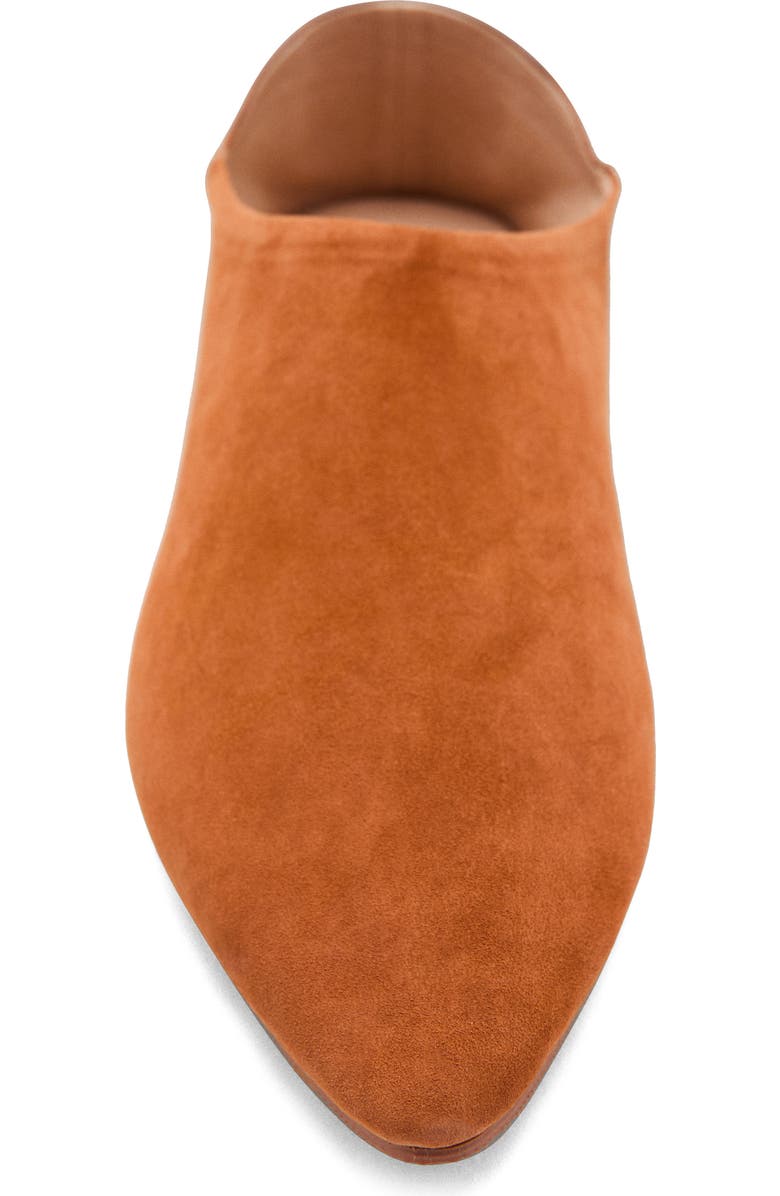 MANGO Leather Collapsible Heel Shoe, Alternate, color, Orange