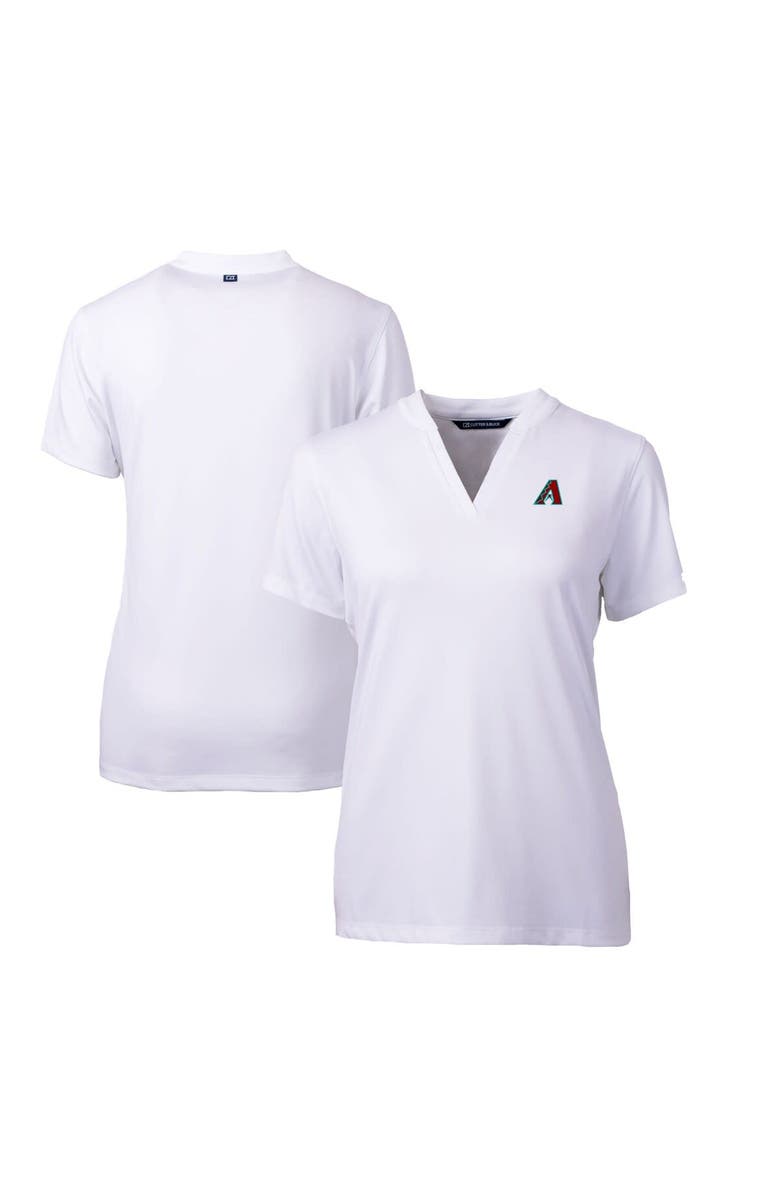 Cutter & Buck Women's Cutter & Buck  White Arizona Diamondbacks Forge Stretch V-Neck Blade Top, Main, color, 