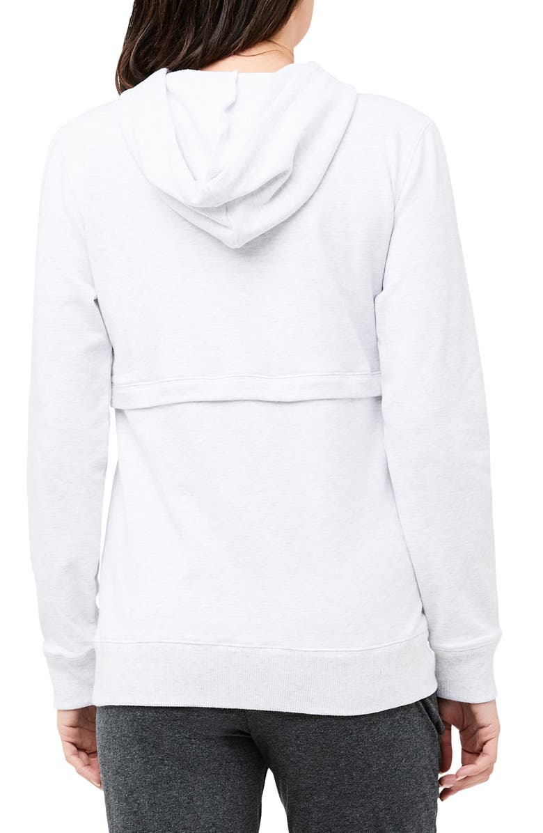 Ripe Maternity Kitty Cotton Blend Maternity/Nursing Hooded Sweatshirt, Alternate, color, 