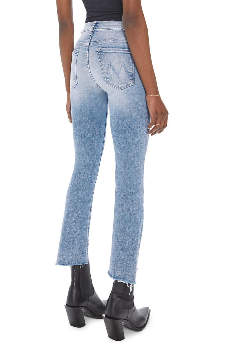 MOTHER The Insider High Waist Step Frayed Hem Crop Jeans, Alternate, color, 