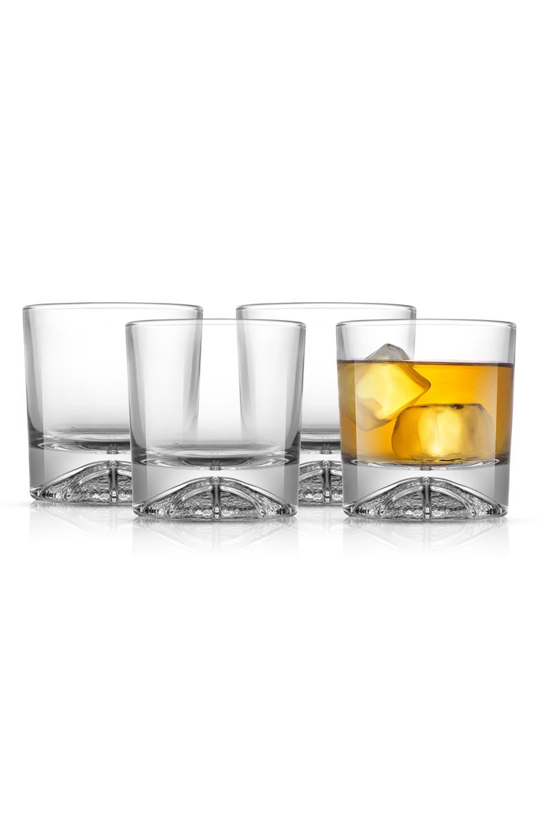 JoyJolt Swish Double Old Fashioned Tumbler - Set of 4, Alternate, color, Clear