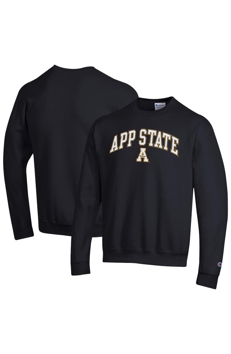 Champion Men's Champion Black Appalachian State Mountaineers Arch Over Logo Pullover Sweatshirt, Main, color, Black