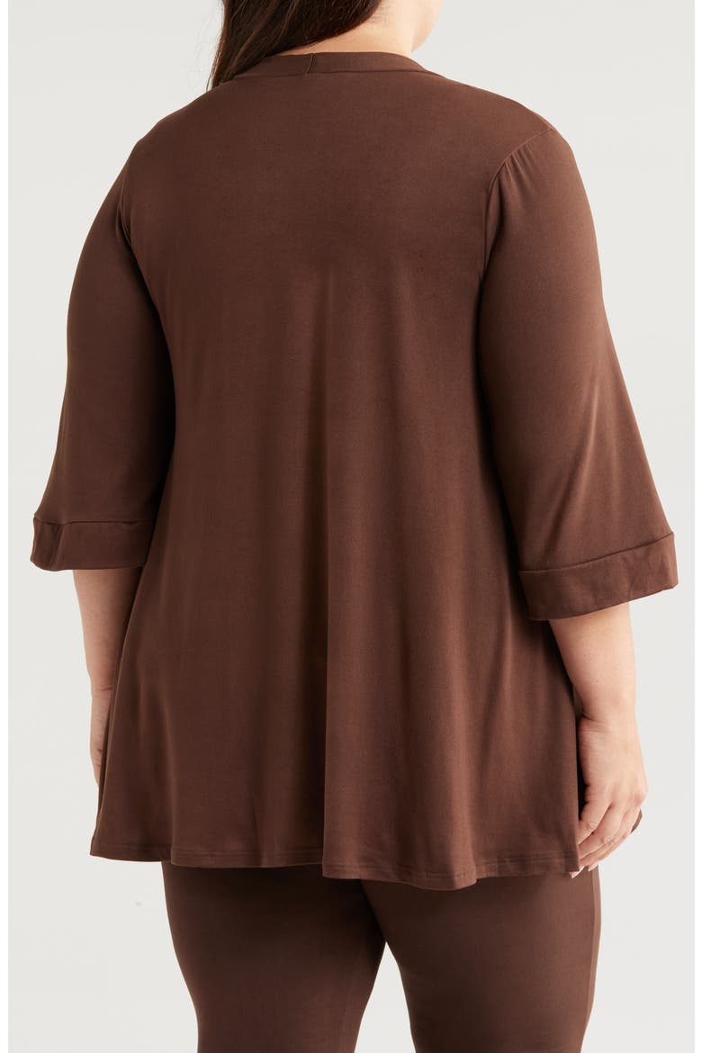 Open Front Cardigan, Alternate, color, BROWN