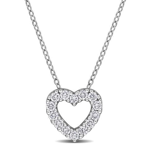 Lab-Grown Diamond Heart Pendant Necklace
