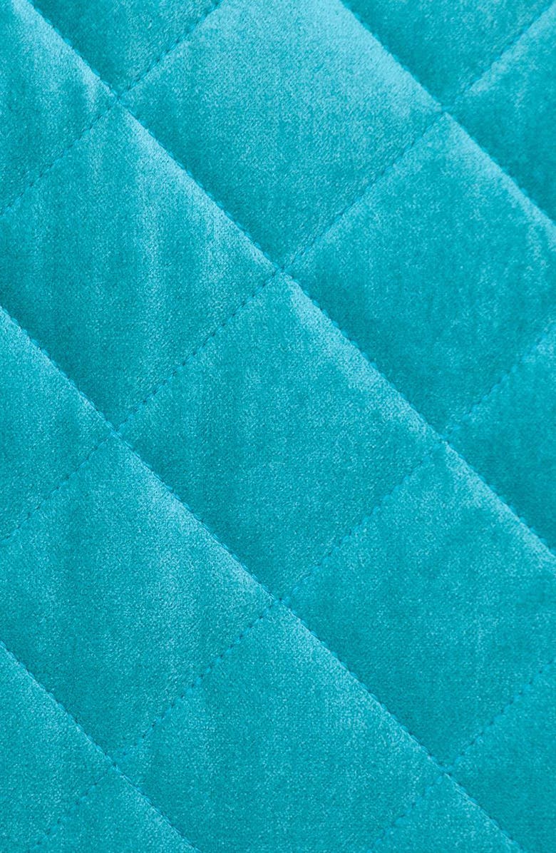 PARKLAND COLLECTION Milo Quilted Throw Pillow, Alternate, color, Aqua