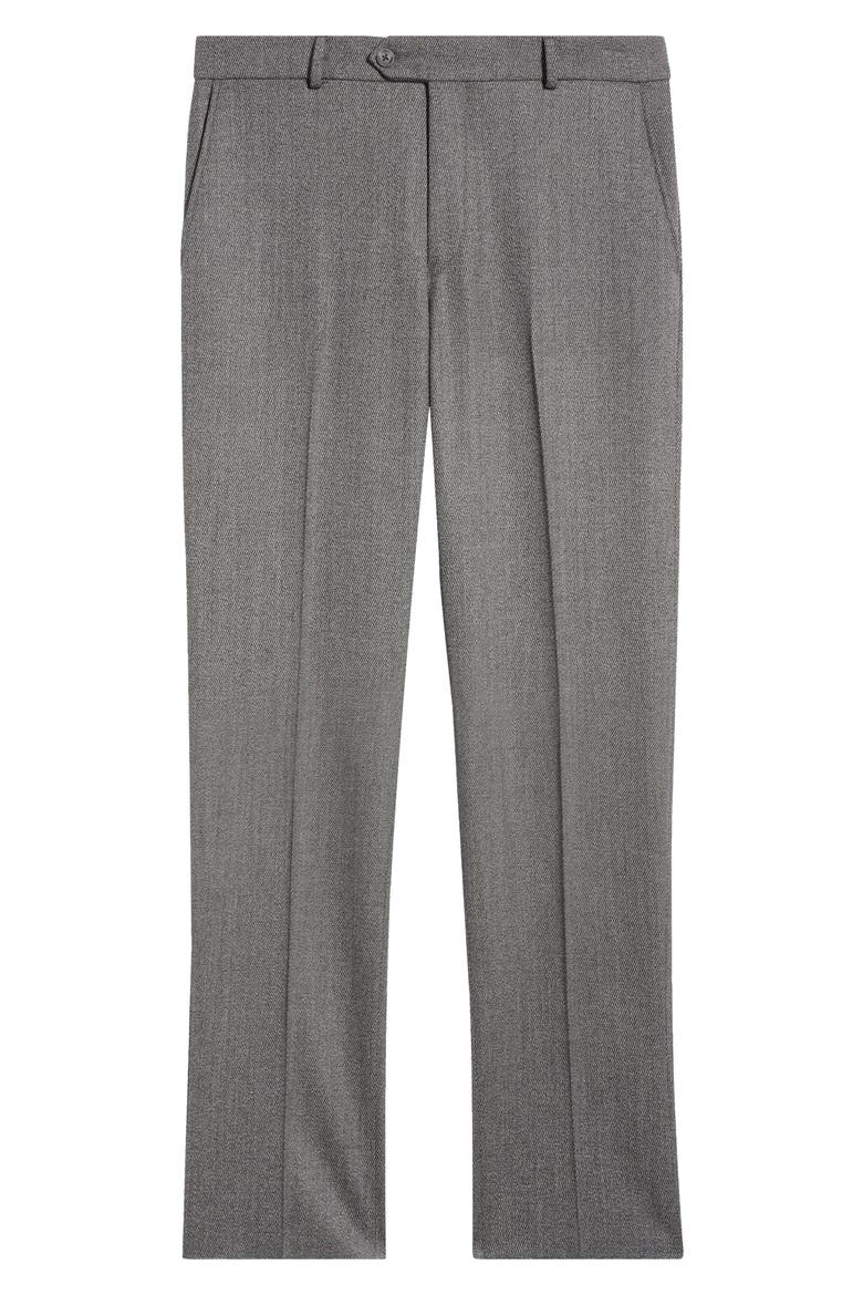 Covert Stretch Worsted Wool Twill Dress Pants, Alternate, color, MED GREY