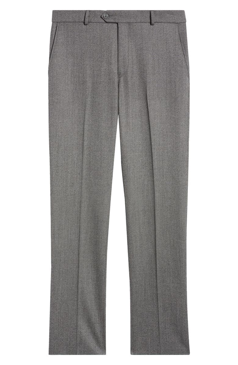 Berle Covert Stretch Worsted Wool Twill Dress Pants, Alternate, color, Med Grey