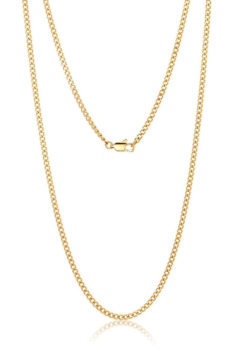Men's Water Resistant Cuban Chain Link Necklace, Alternate, color, YELLOW